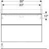 Тумба с умывальником GEBERIT SMYLE SQUARE 500.251.01.1+ 500,354.JK.1 90 см